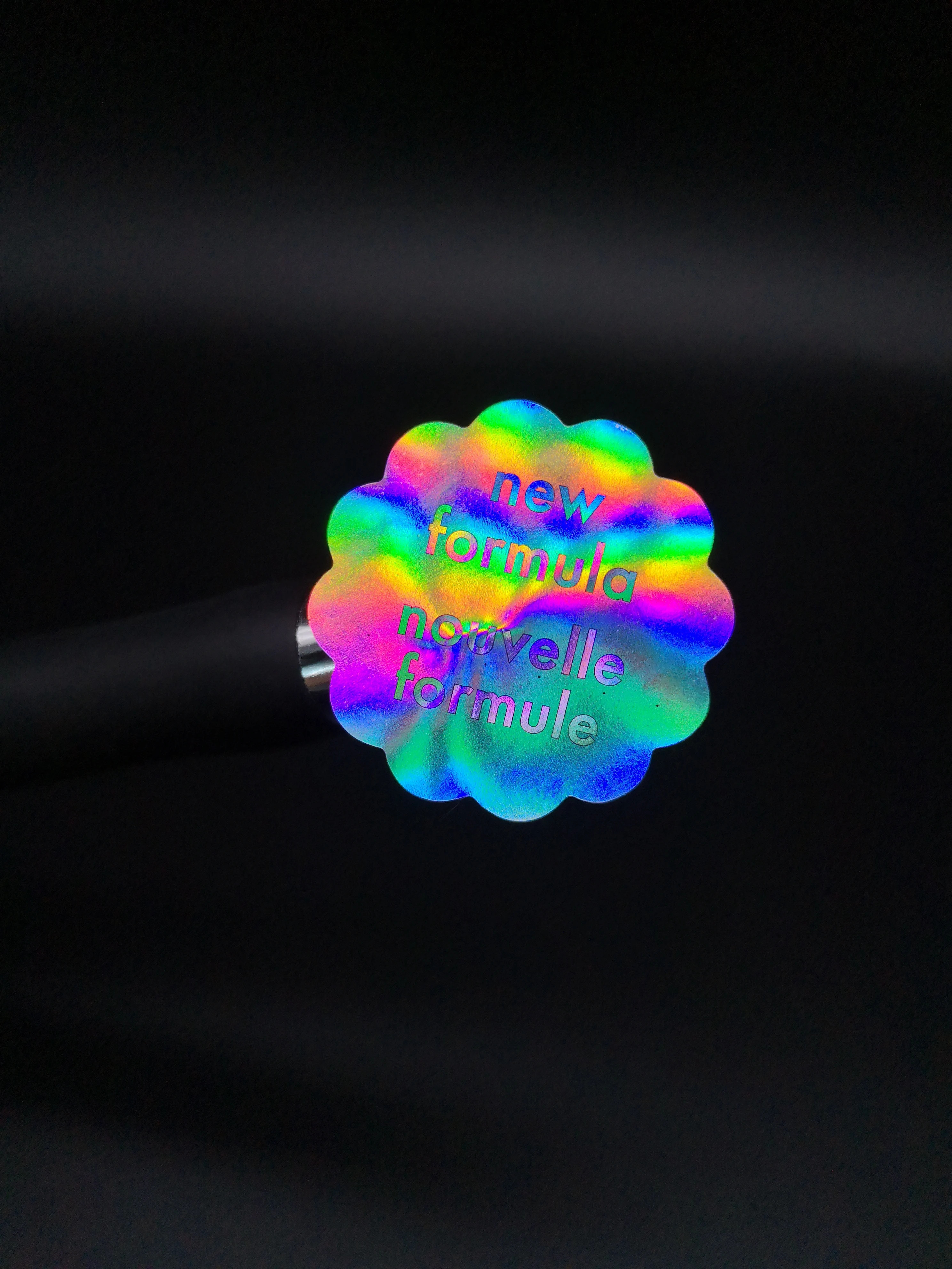 Melt emboss effect hologram security adhesive stickers