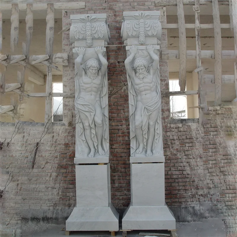 Marble carving granite column