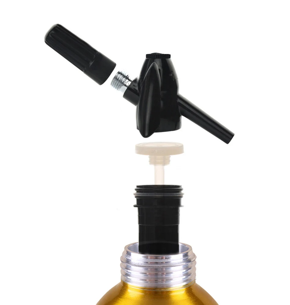 1L Portable Home Fresh Aluminum Soda Siphon Bottle Soda Water Maker