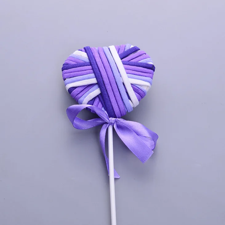 Wholesale best selling  Cute baby girls elastic hair band sweet and lovely  printed lollipop shaped elastic hair band