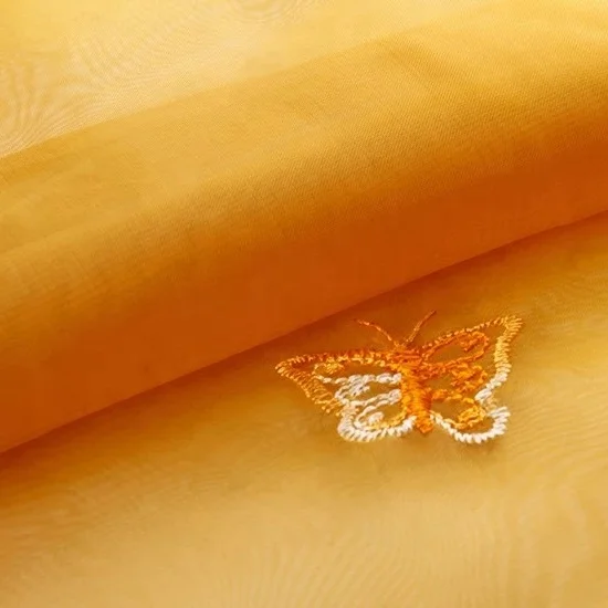 top quality china wholesale dubai fabric embroidery nylon fancy net organza fabric