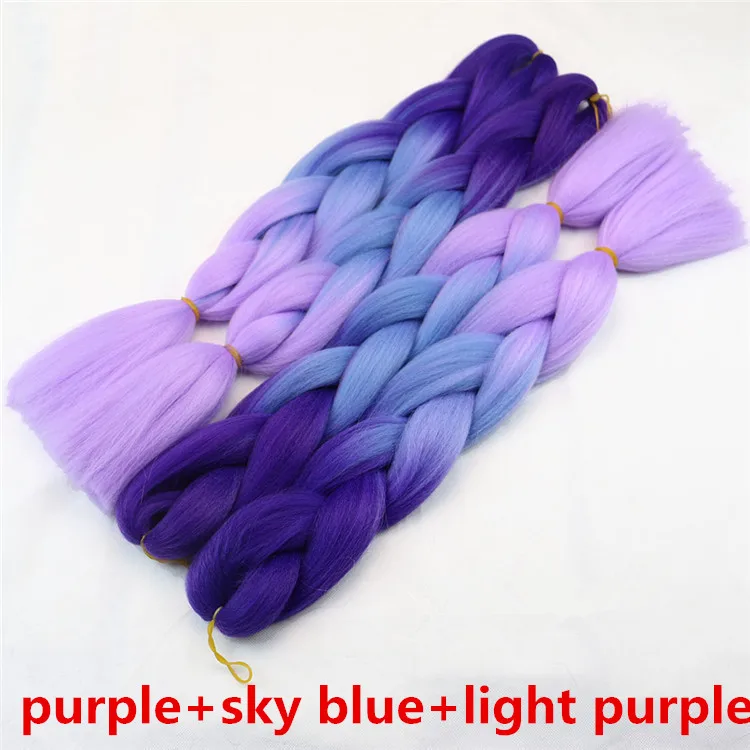 24inch black and grey jumbo braid hair