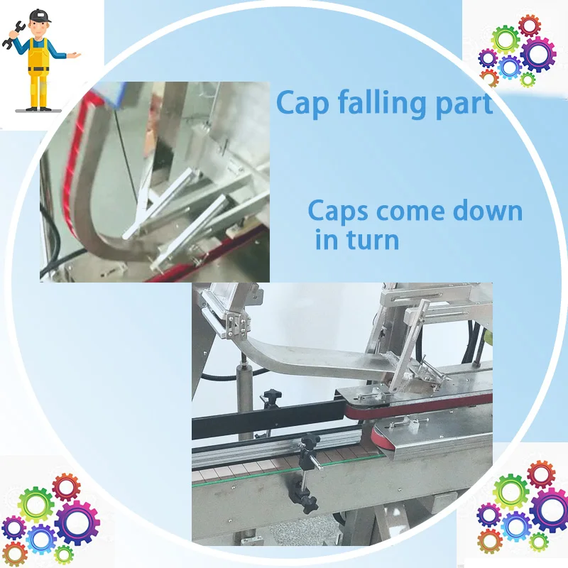 CM300 Automatic online straight capper for glass bottles plastic lid capping machine