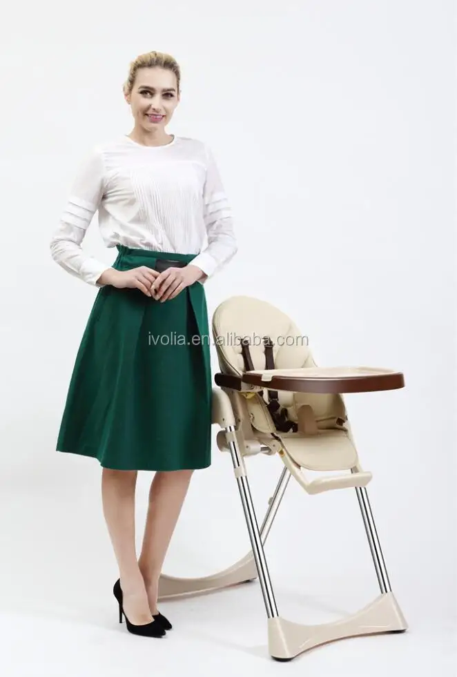 seat reclined to lying position plastic baby dining high chair