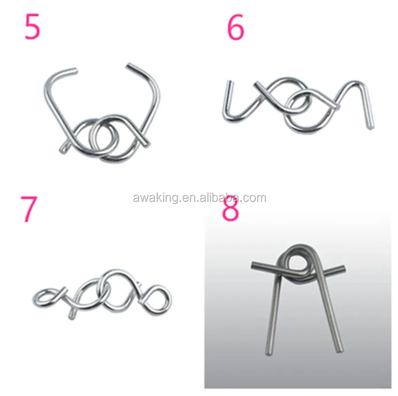 4.5mm metal puzzle game Wire Magic IQ Metal puzzle Game toys