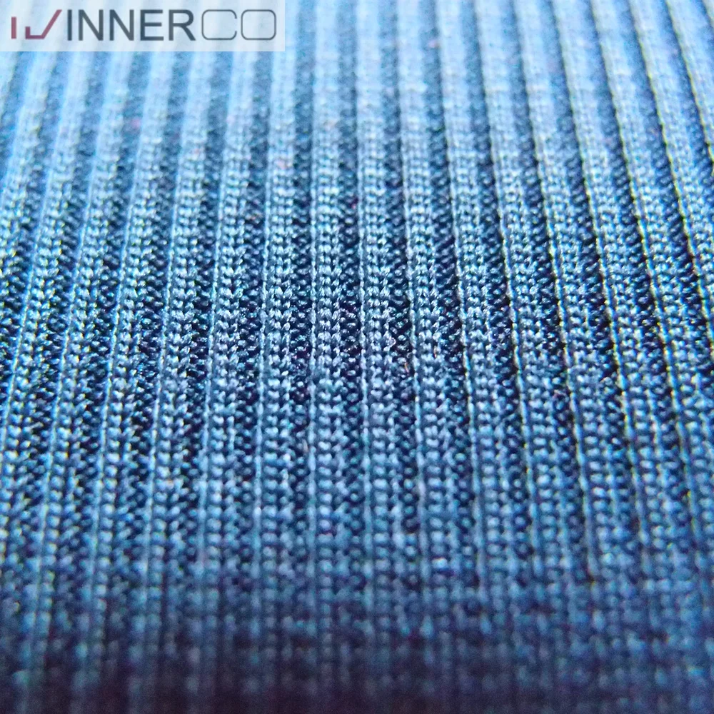 Fabric materials 2x2 rib knit fabric in polyester and spandex