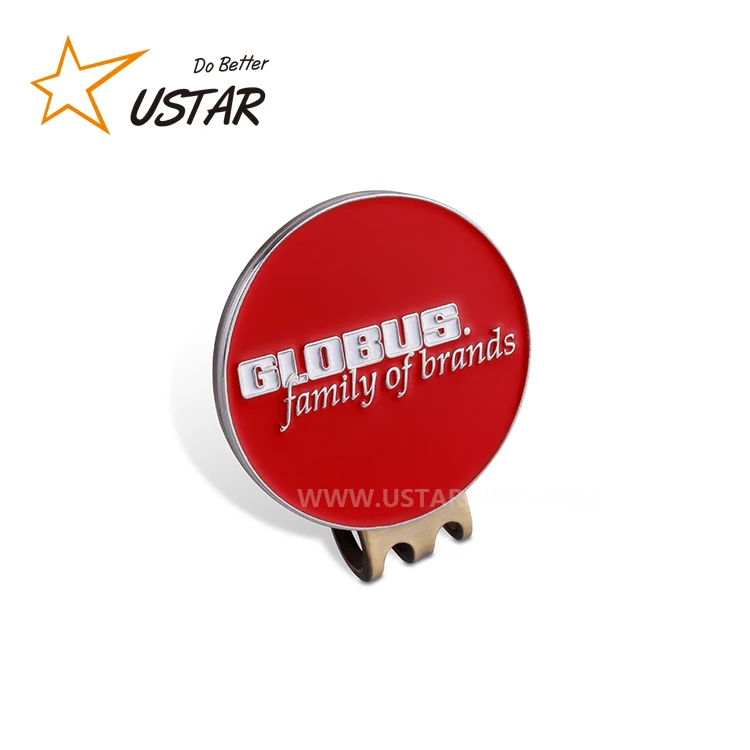 
Wholesale custom magnetic golf ball marker hat clip with custom logo 