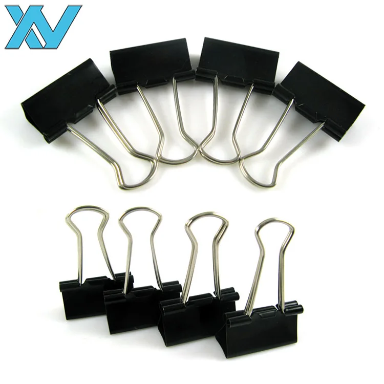 32MM Metal Black Binder Clip Office Stationery Bulldog Clips