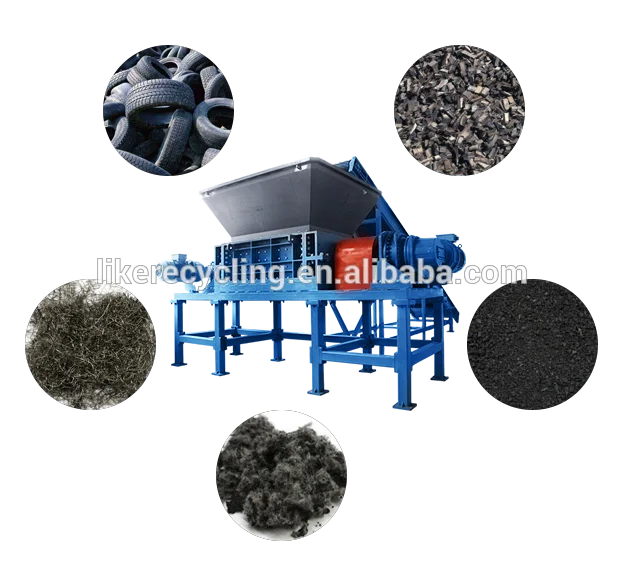 tyre recycling business tire mulching machine tyre shredder for sale