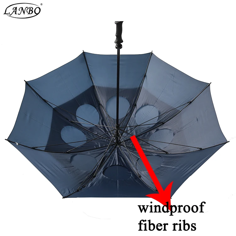 Oversize Double Layer Vented Windproof Waterproof Golf Umbrellas