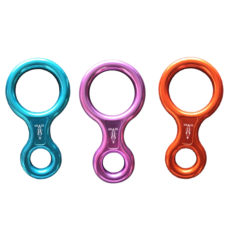 35kN climbing mountaineering rescue figure 8 descender with rappelling gear belay device
