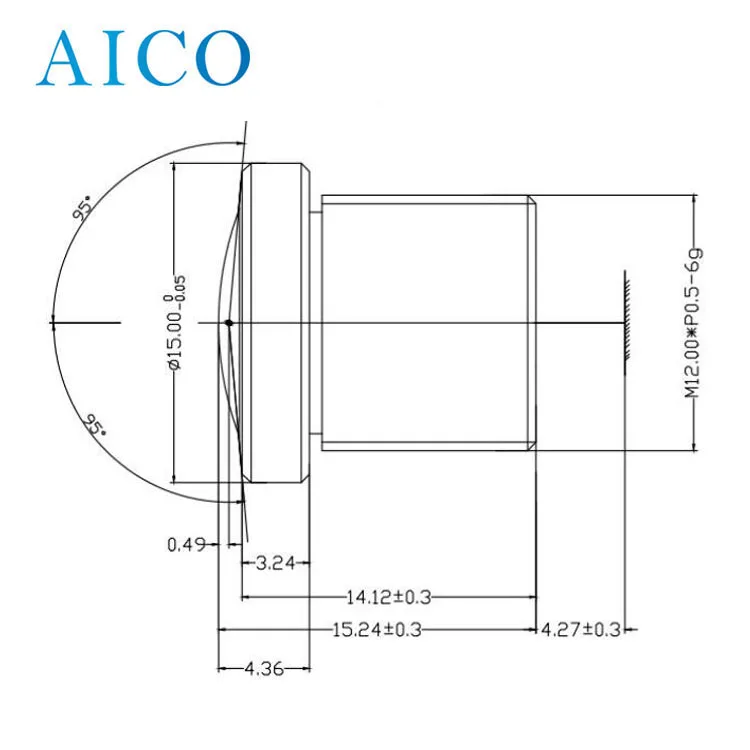image format 5.0mm F2.5 1.78mm FOV 190 degrees 3mp m12 s mount fish eye cctv ir board fisheye camera lens