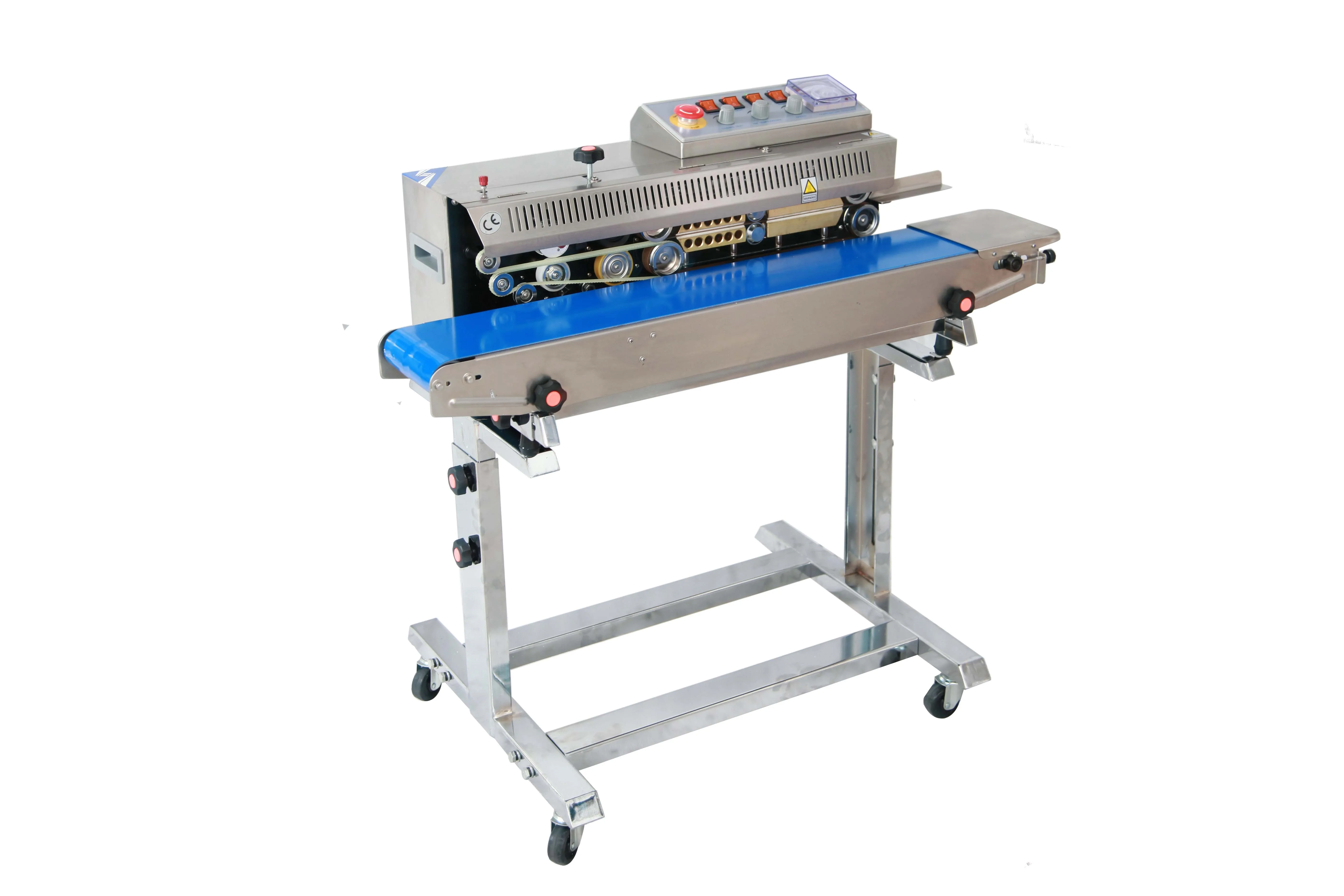 FRBM-810III Hualian Solid Ink Printing Coding Packing Food Pouch Continuous Plastic Bag Heat Band Sealer Sealing Machine