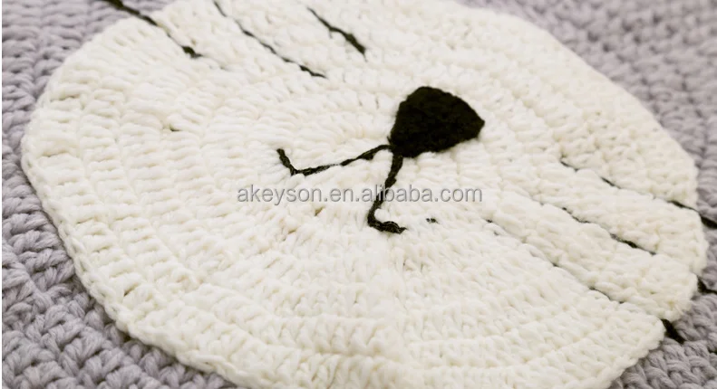 
Wholesale Monogram Personalized Handwoven Knitted Yarn Animal Floor Mat 