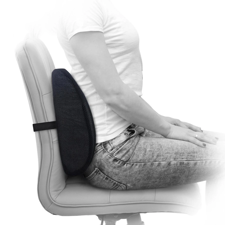 Ventilating Mesh Lumbar Roll Chair Back Support Alleviates Lower Back Pain Lumbar Pillow