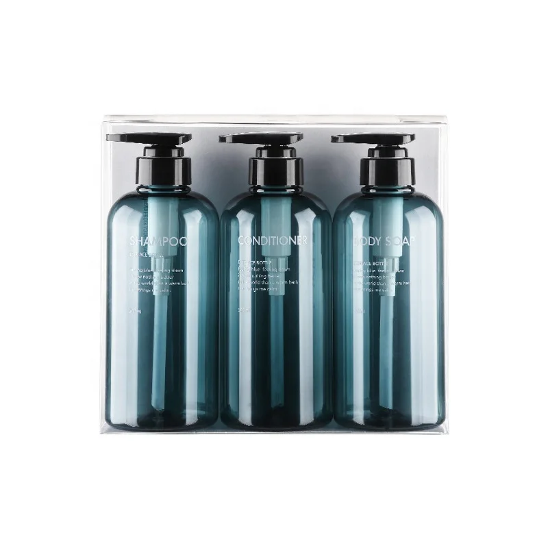 
Hotel Toiletires Cosmetics Bottle Set 500ml Lotion Shampoo Bottle Hand Wash Bottle 
