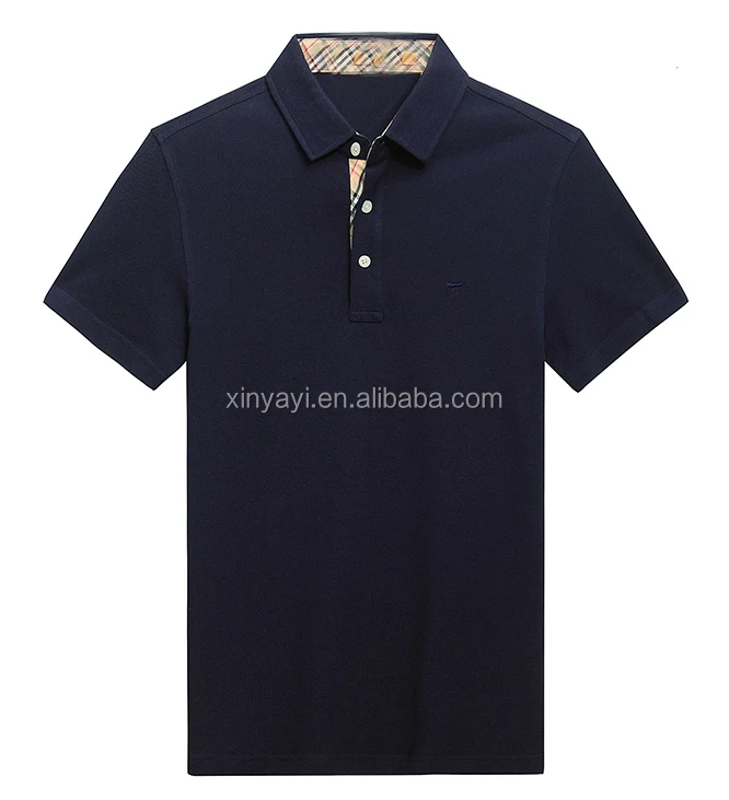 
ODM factory clothing Navy blue cotton with custom logo polo shirt for men 