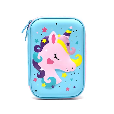 big capacity cute cartoon print unicorn eva smiggle pencil case