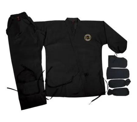 Ninja and Hapkido Uniform Made of 100% Cotton Martial Arts Wear Black Ninja Men Sizes 000/110 to 7/200 Sportswear for Adults