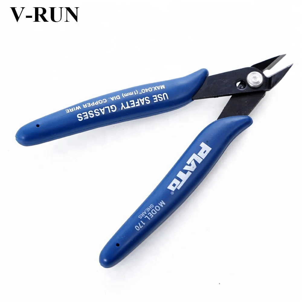 US Plato.170 Small DIY Snips Flush Pliers Diagonal Side Cutter Electrical Wire Cable Cutting Plier