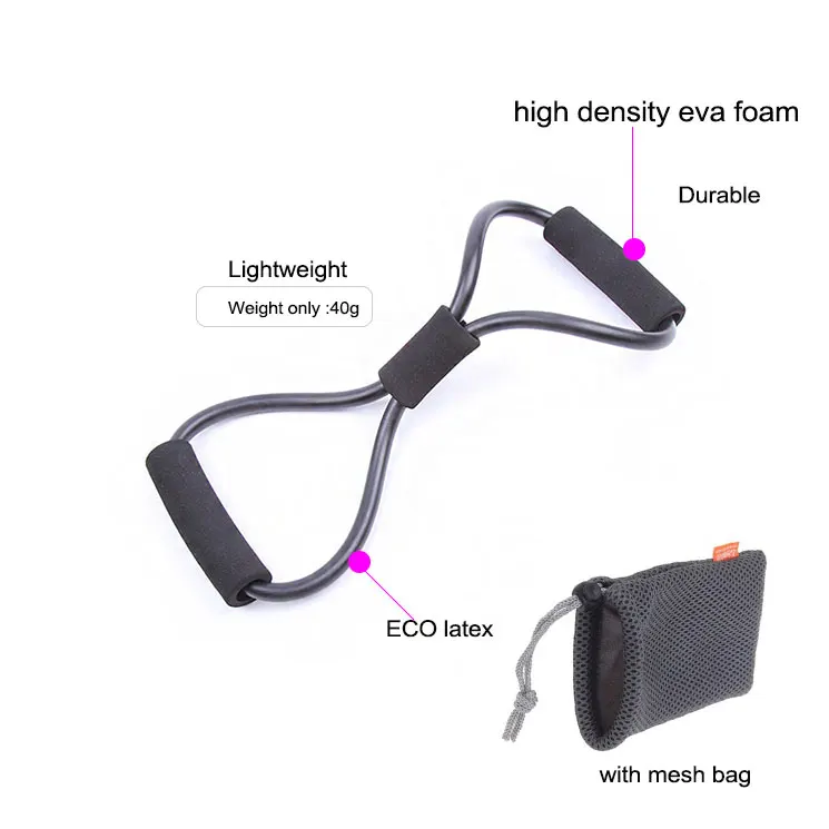 colorfully workout bands resistance bands stretch rope 8 shaped elastic tension rope chest expander for yoga pilates sport fitne