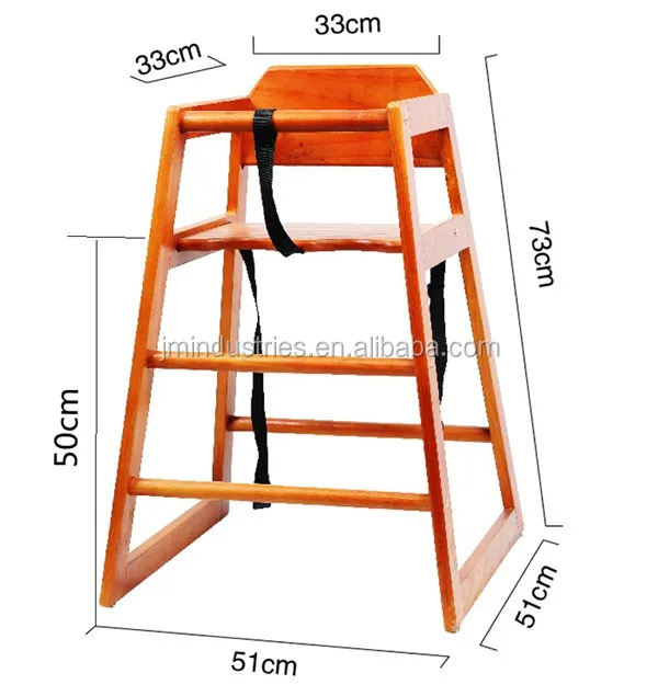 Europe Standard Solid Pine Wood Baby Feeding Chair Baby High Chair