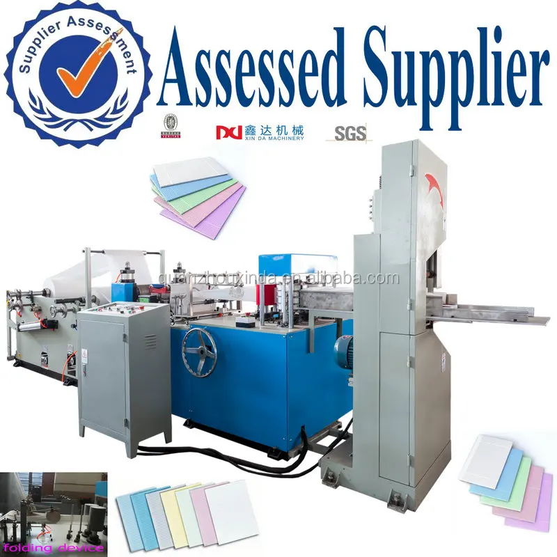 small line of production of dental napkin bibs making machine