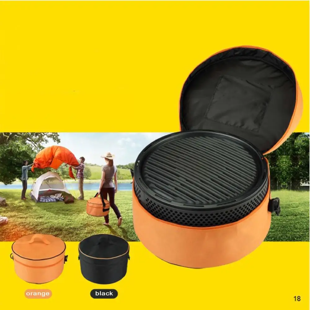 Charcoal Smokeless Barbecue Grill Portable Outdoor BBQ Grill Set Easy Cleaning with Battery Control Fire