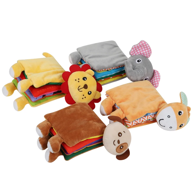 New Arrival 3D Crinkle Custom Baby Story Reading Cloth Books Washable Non-Toxic Fabric Soft Early Learning Sets for Kids