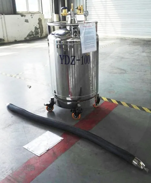 Цилиндр с жидким азотом под давлением из нержавеющей