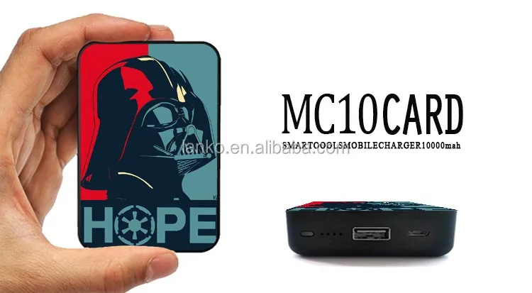 So cool design proda 10000mah portable mobile darth vader power bank polymer external battery