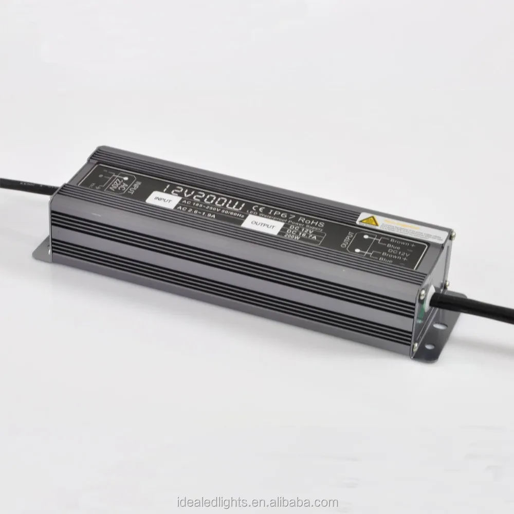 
200w waterproof led driver for strips and modules 