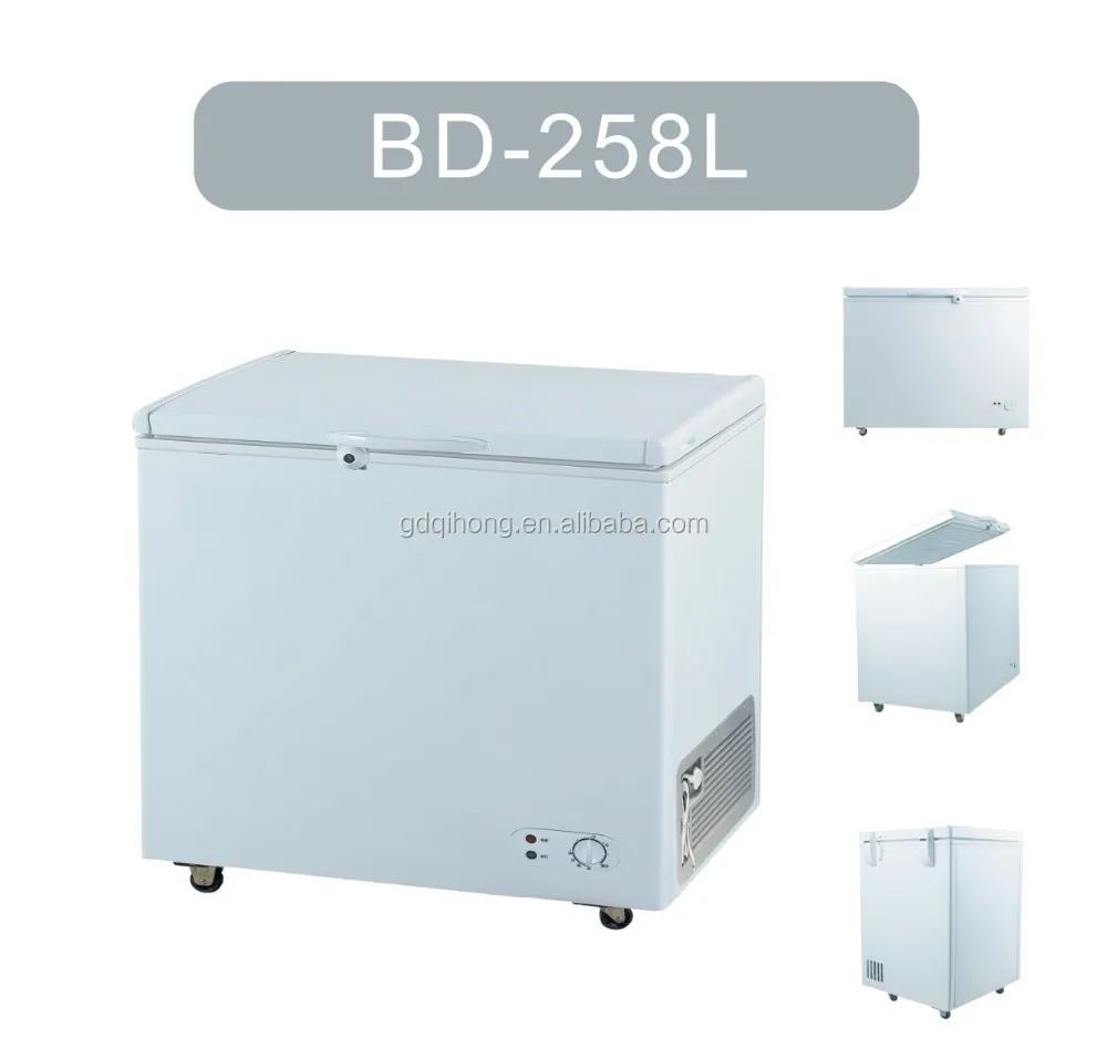 
BD-258L 110V 220V top open door deep freezer for sale,qihong zhejiang 
