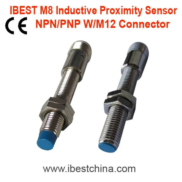 M8 Connector Short Body Inductive Proximity Sensor Switch NPN/PNP 5V/12V/24VDC Metal Detector IP67 Water Resistant (IBEST)