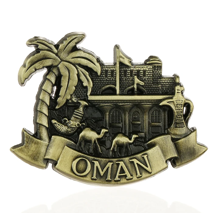 QATAR tourist souvenir metal fridge magnet in simicircle shape