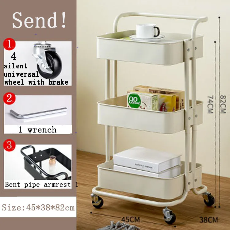 Hot Sale Professional Salon Cart Beauty Spa Facial Trolley Hair Salon Rolling Cart Salon furniture Pedicure Universal Wheel Cart