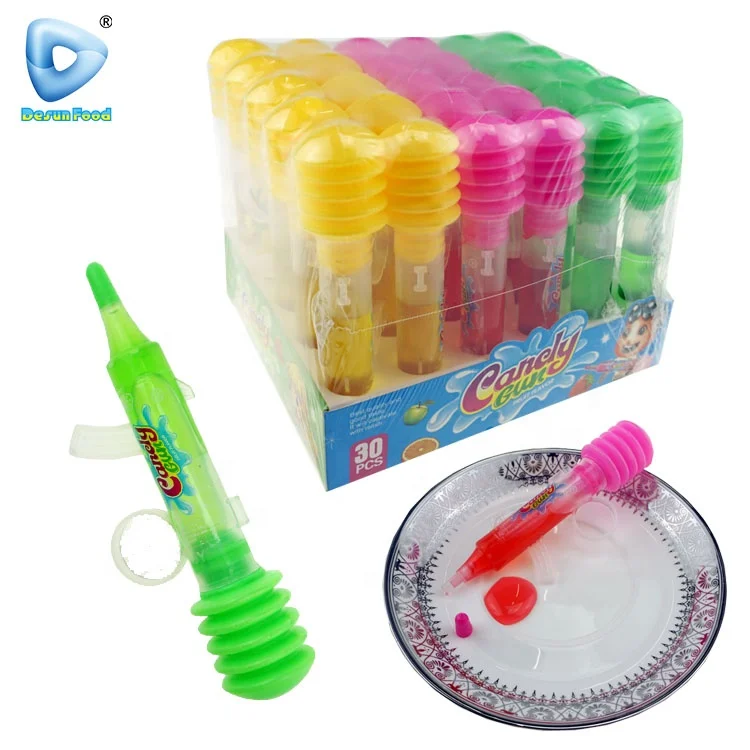 Halal игла цилиндрической формы жидкий фруктовый джем конфеты