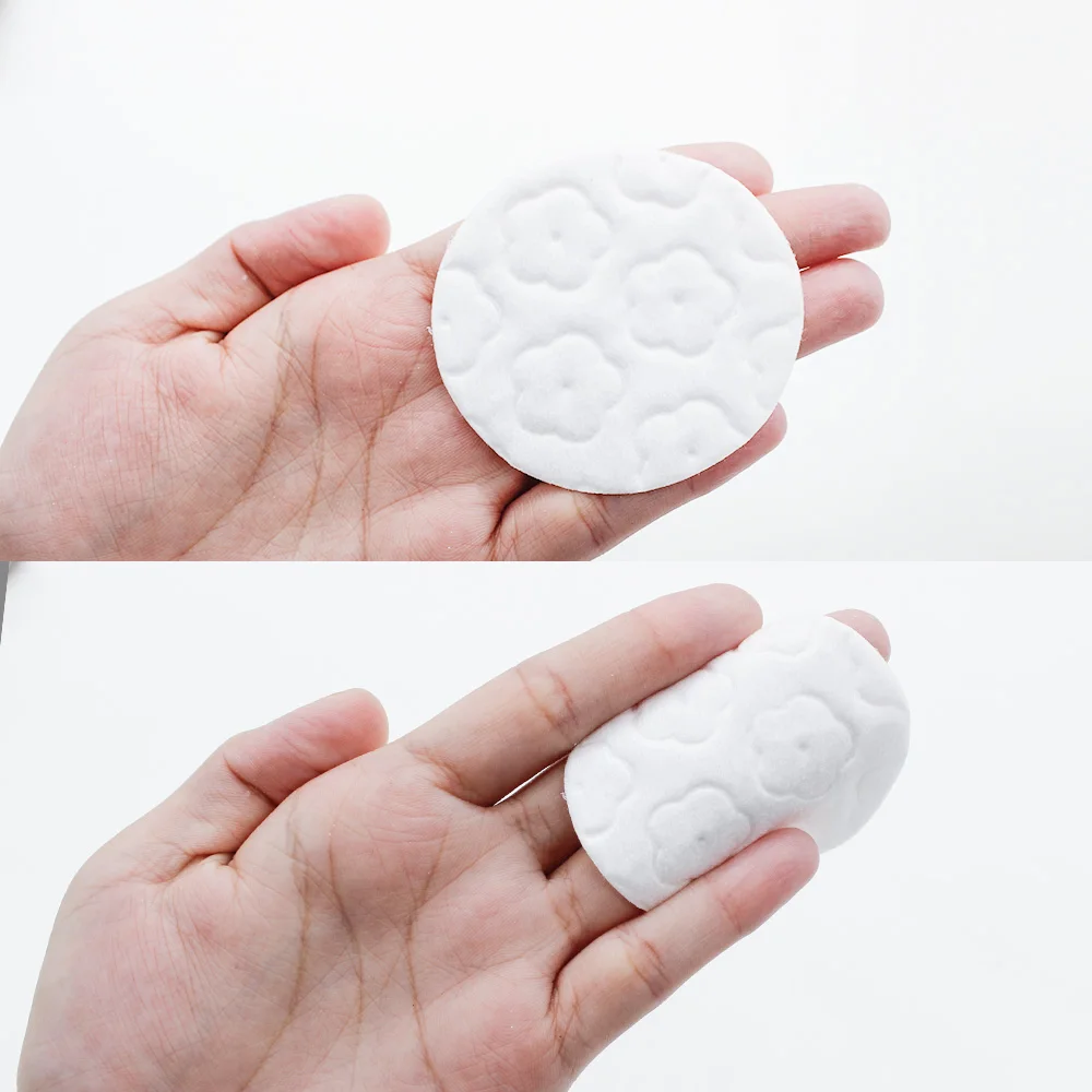 Hypoallergenic Cosmetic Toner Disposable Cotton Pads Round Makeup Remove