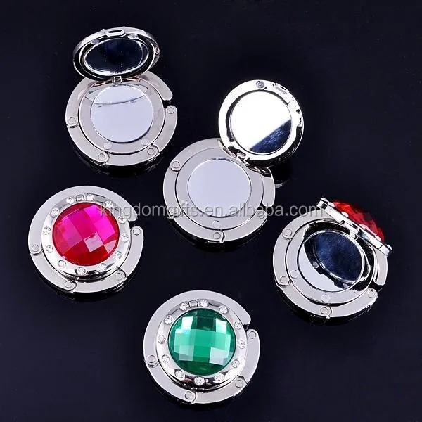 Diamante mirror table garment purse hangers with keyring