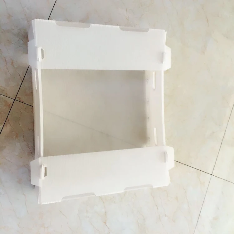 Waterproof portable folded and glued  corona  corrugated plastic coroplast corn packaging materials box with/ or not die -cut