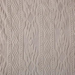 New design 100 polyester knit sweater jacquard textured fleece fabric for scarves