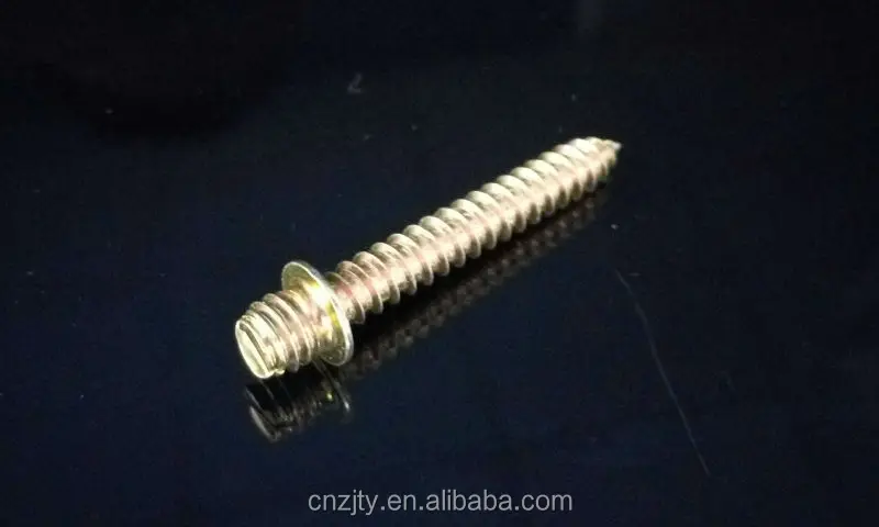 Brass plated Stud Bolt with nail point Double threaded with washer in good quality
