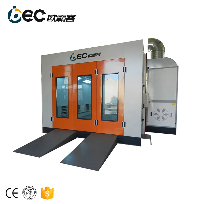 OBC-E4 CE approved semi down draft spray booth/paint bus/electric heating spray booth