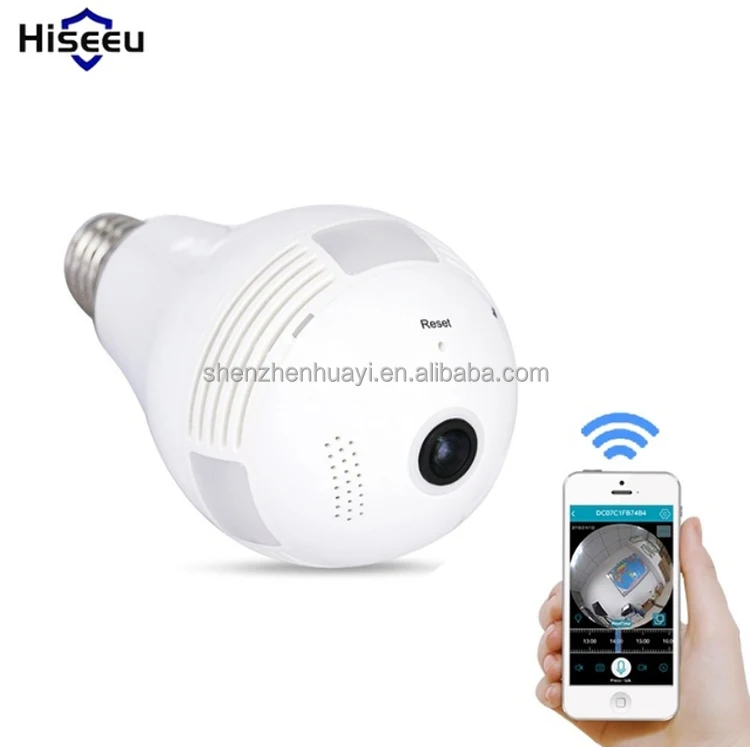 
Bulb Light Wireless IP Camera Wi-fi FishEye 960P 360 degree Mini CCTV VR Camera 1.3MP Home Security WiFi Camera Panoramic 