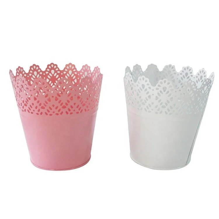 Different size modern for plant unique eco-friendly decorative garden metal new design flower bucket