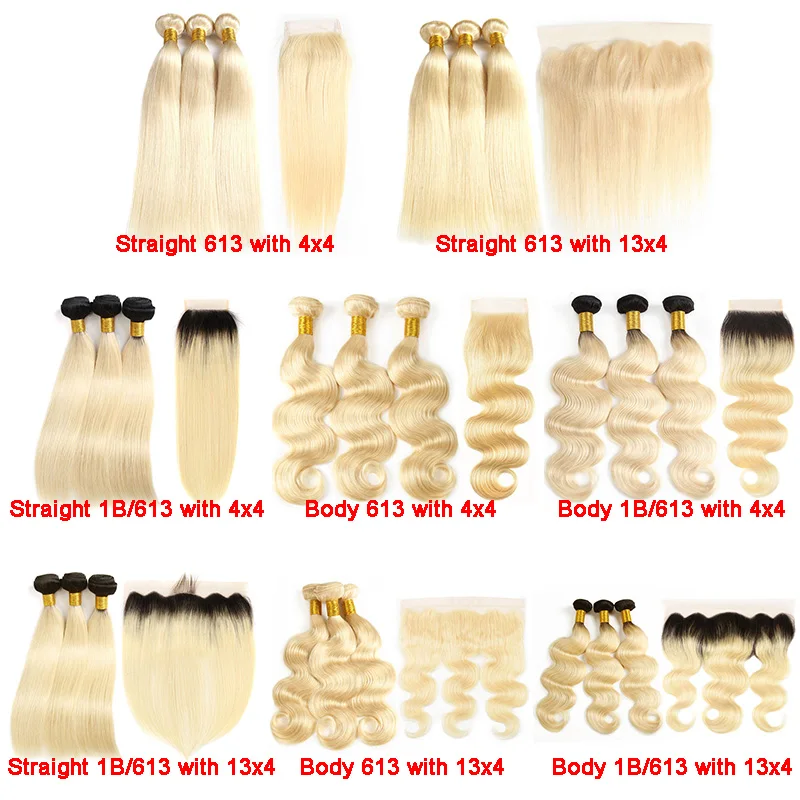 
Fashida Xuchang Henan Hair Factory 1b 613 straight ombre dark root brazilian remy hair weave 3 bundles with 4x4 lace closure 