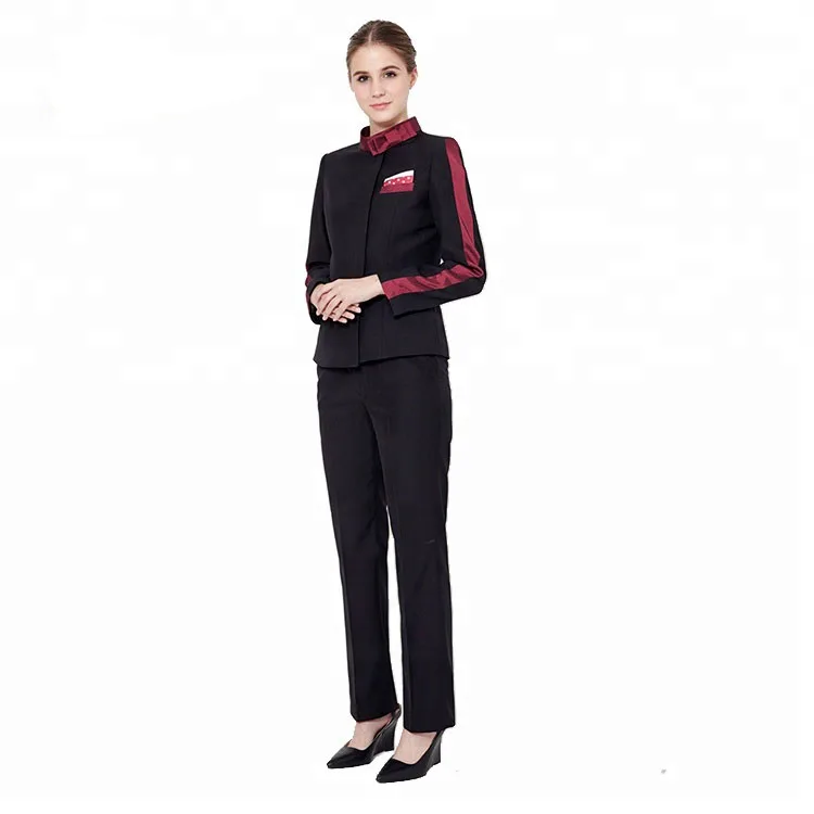 Wholesale receptionist hotel uniform for front desk staff /waiter uniform design