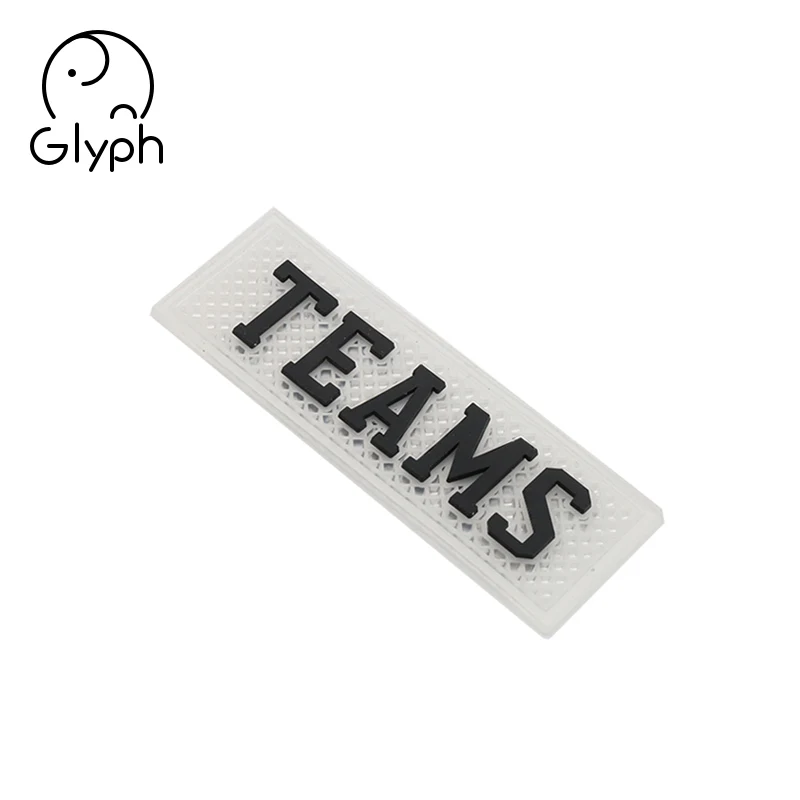 Custom garment 3d embossed logo PVC rubber labels/patches for clothing