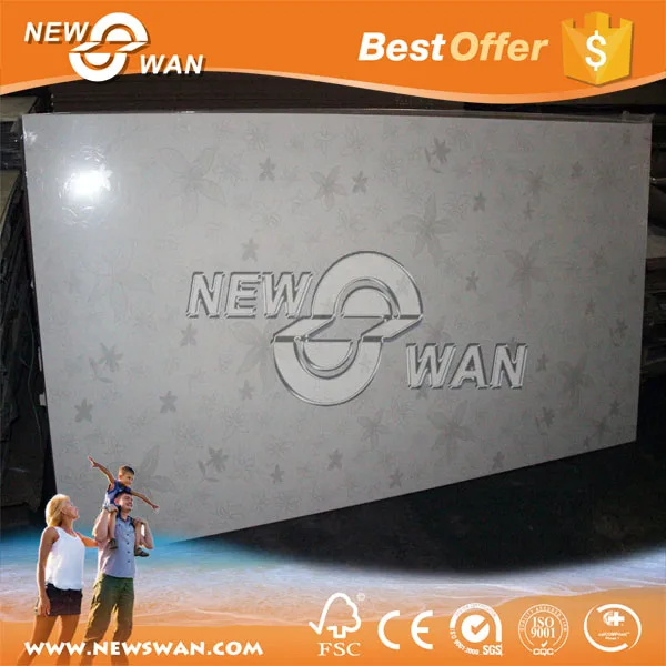 High Gloss UV Lacquered MDF sheet / Flower Pattern Acrylic MDF Board