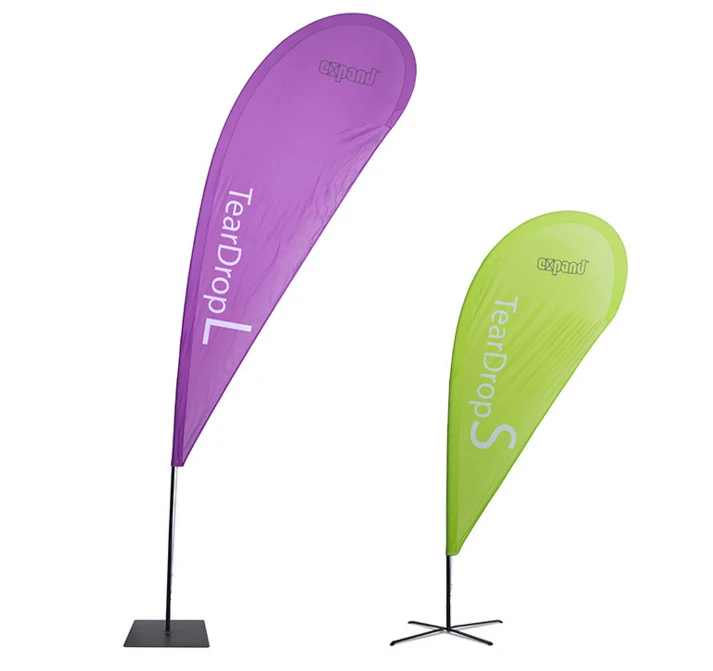 
Hot Sale Feather Flying Teardrop Outdoor Sail Fiberglass Pole Beach Flag Banner 